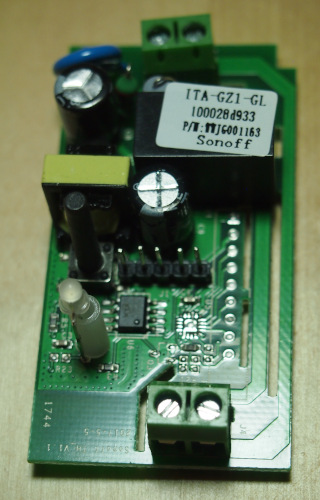 sonoff board with pin headers